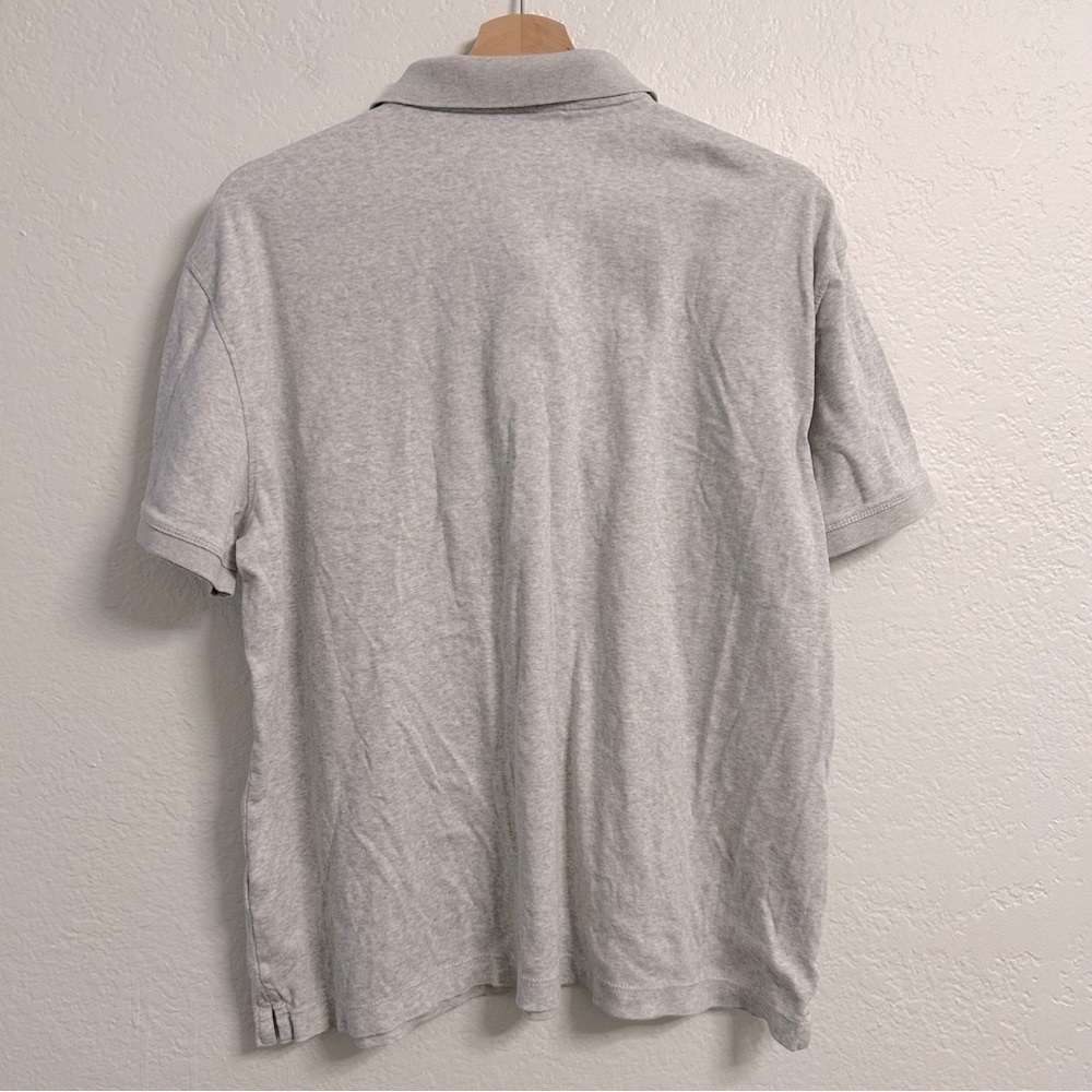 Banana Republic Gray 100% Cotton Luxe Touch Polo, Size L - Picture 3 of 6